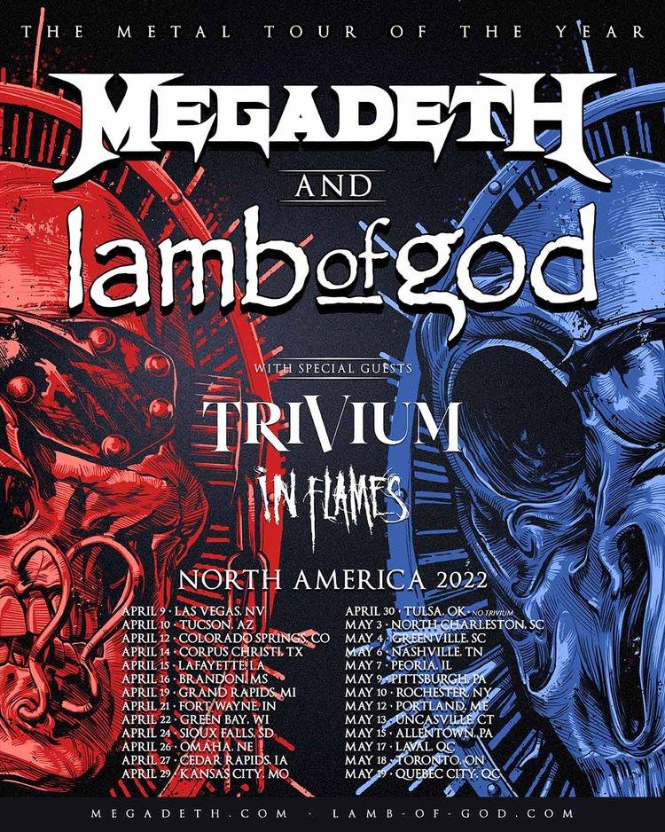 Metal tour of the year megadeth lamb of god in flames concert review